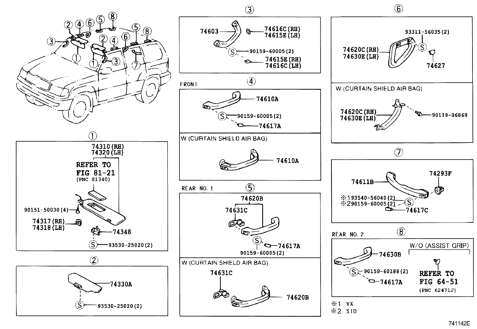74203-60080 PANEL SUB-ASSY, REAR ARMREST BASE, UPPER RH product image