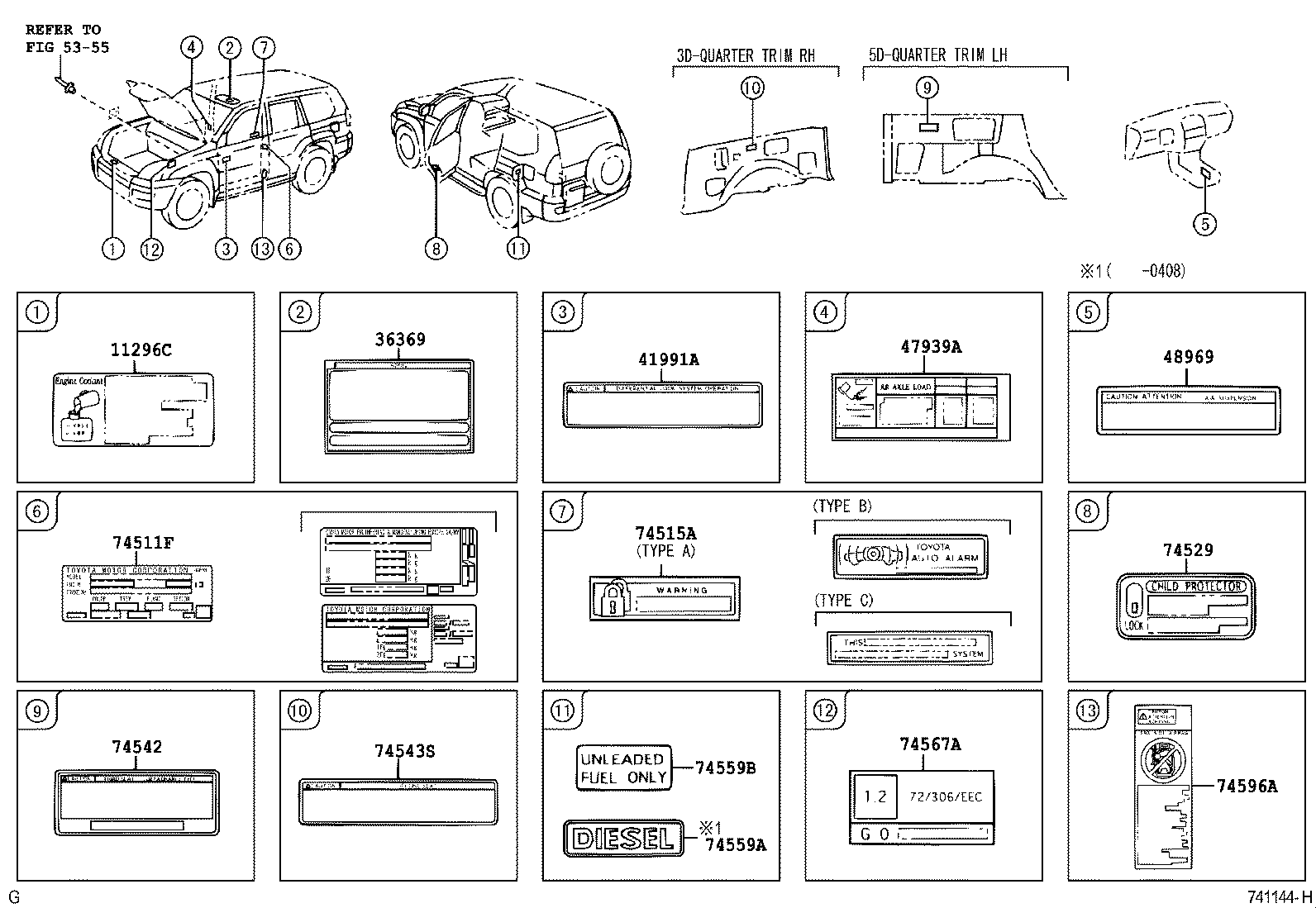 36369-60580 LABEL, TRANSFER INFORMATION product image