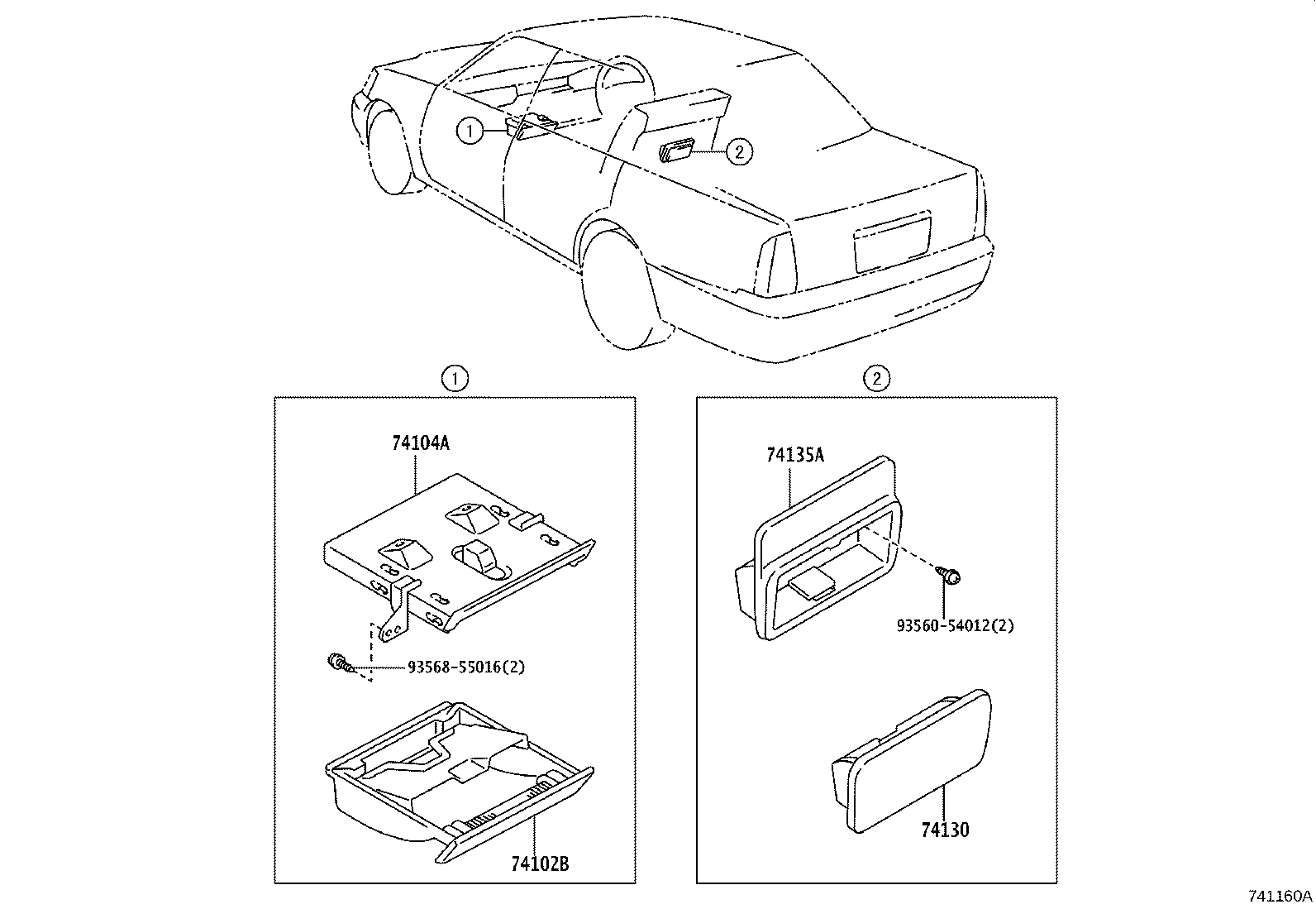 74102-43010-B0 BOX SUB-ASSY, FRONT ASH RECEPTACLE product image