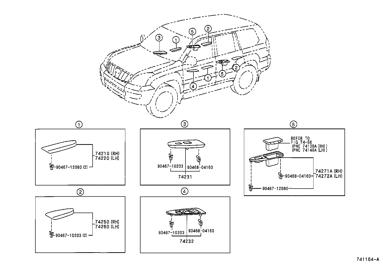 Toyota 74605-60030-B1 HOOK, COAT, A