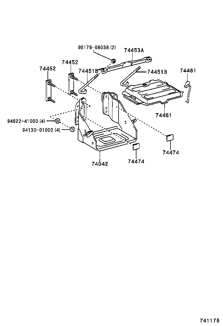 74453-0W010 BAR, BATTERY SET PLATE product image