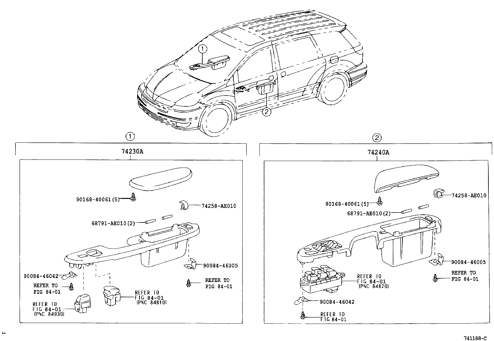 Toyota 74348-08050-A0 HOLDER, VISOR