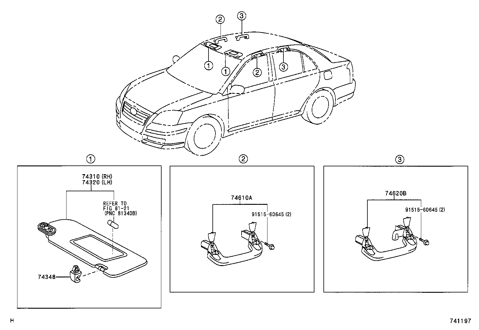 74348-05020-B0 HOLDER, VISOR product image