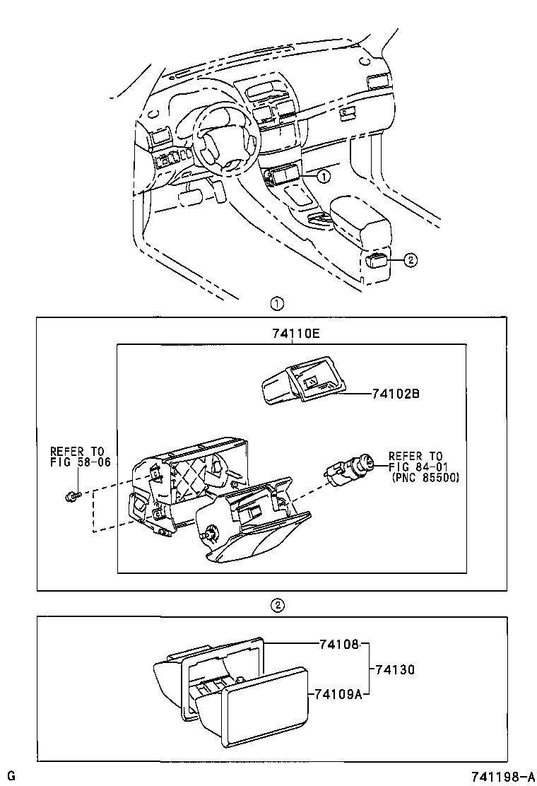 74110-05020 RECEPTACLE ASSY, FRONT ASH product image
