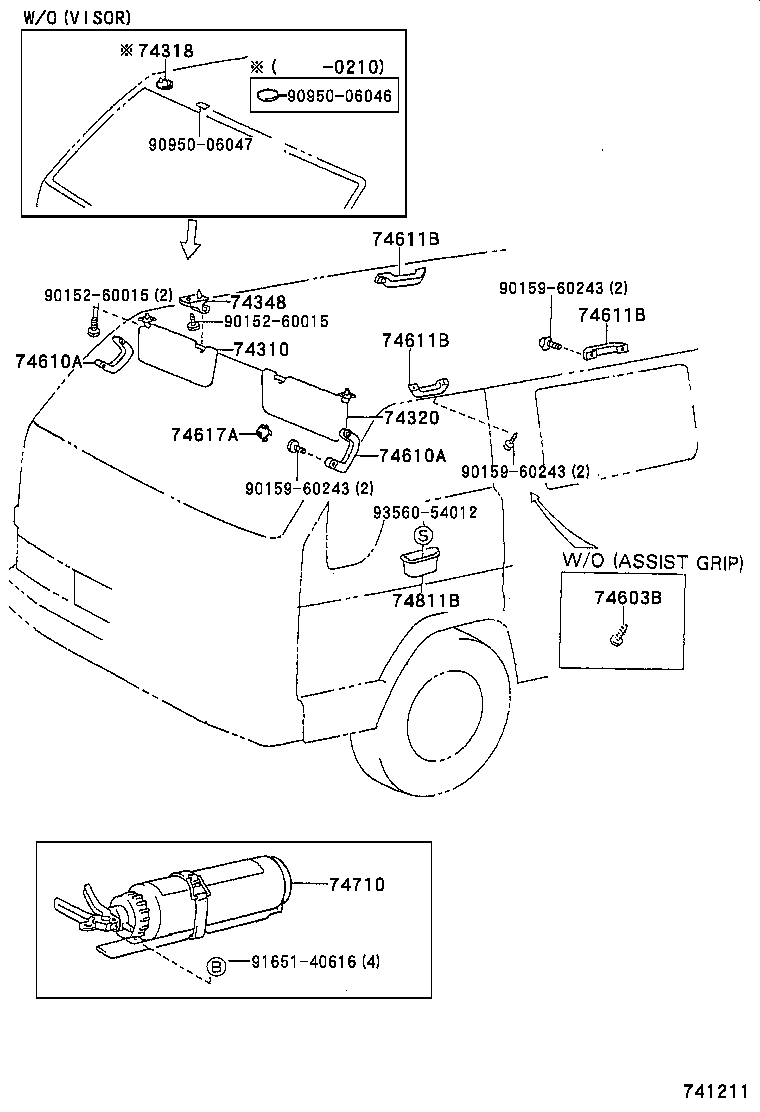 74610-95404-B0 GRIP SUB-ASSY, ASSIST product image