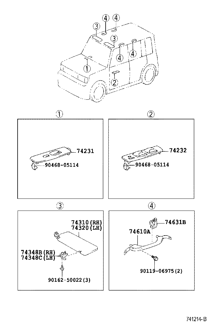 74231-52230 PANEL, FRONT ARMREST BASE, UPPER RH product image