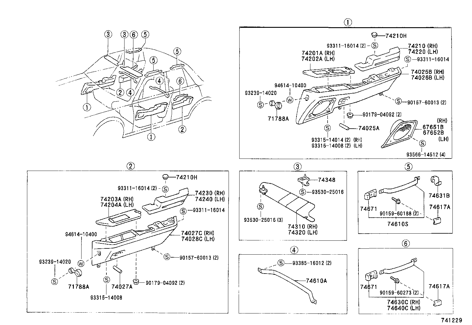 74201-40010 PANEL SUB-ASSY, FRONT ARMREST BASE, UPPER RH product image