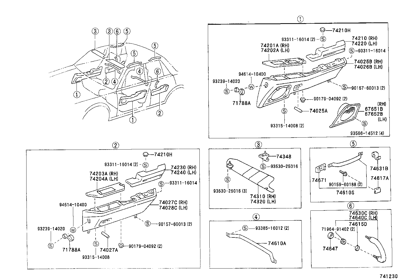 74201-40010 PANEL SUB-ASSY, FRONT ARMREST BASE, UPPER RH product image