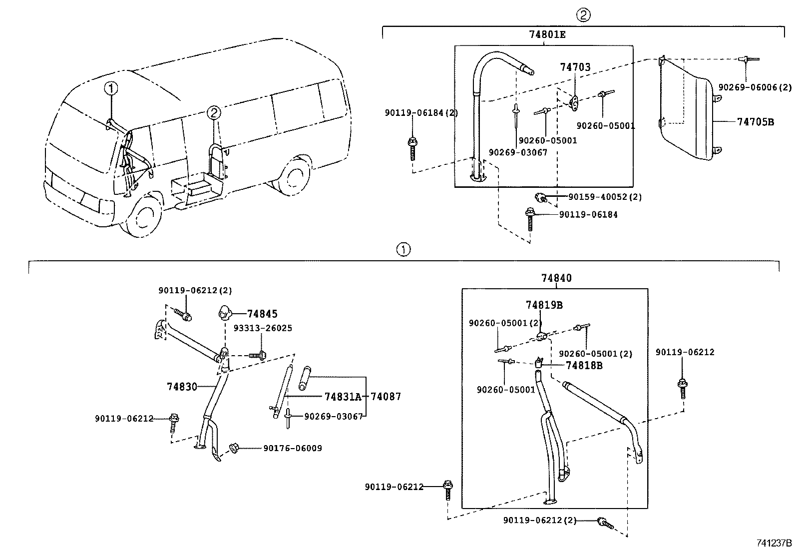 74725-36010 BRACKET, HAND GRIP product image
