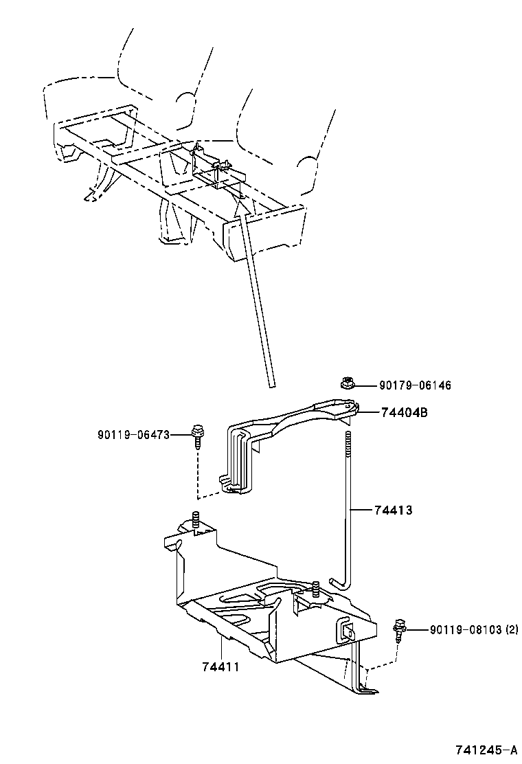 74404-58040 CLAMP SUB-ASSY, BATTERY product image