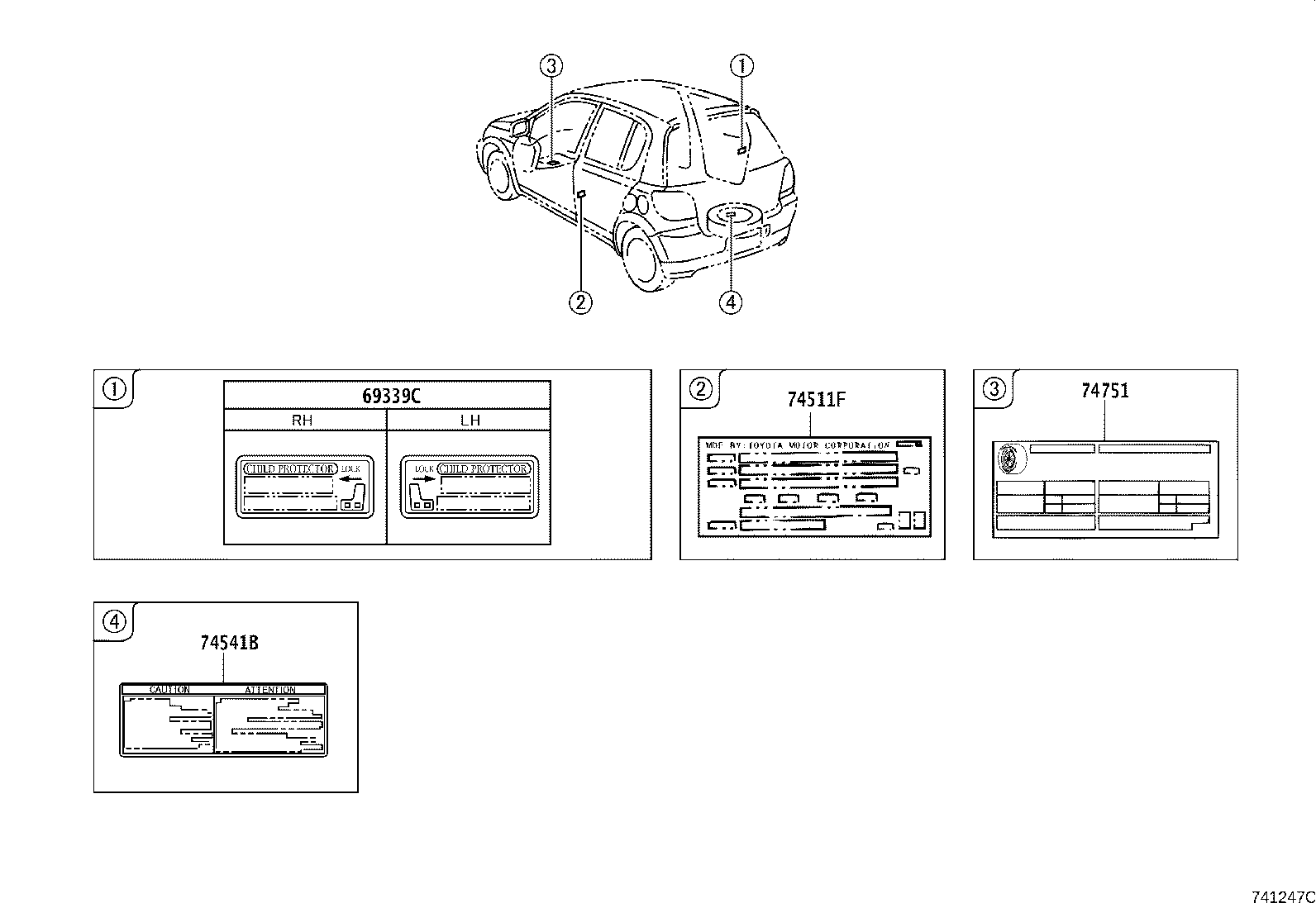 Toyota 11296-27020 LABEL, ENGINE SERVICE INFORMATION