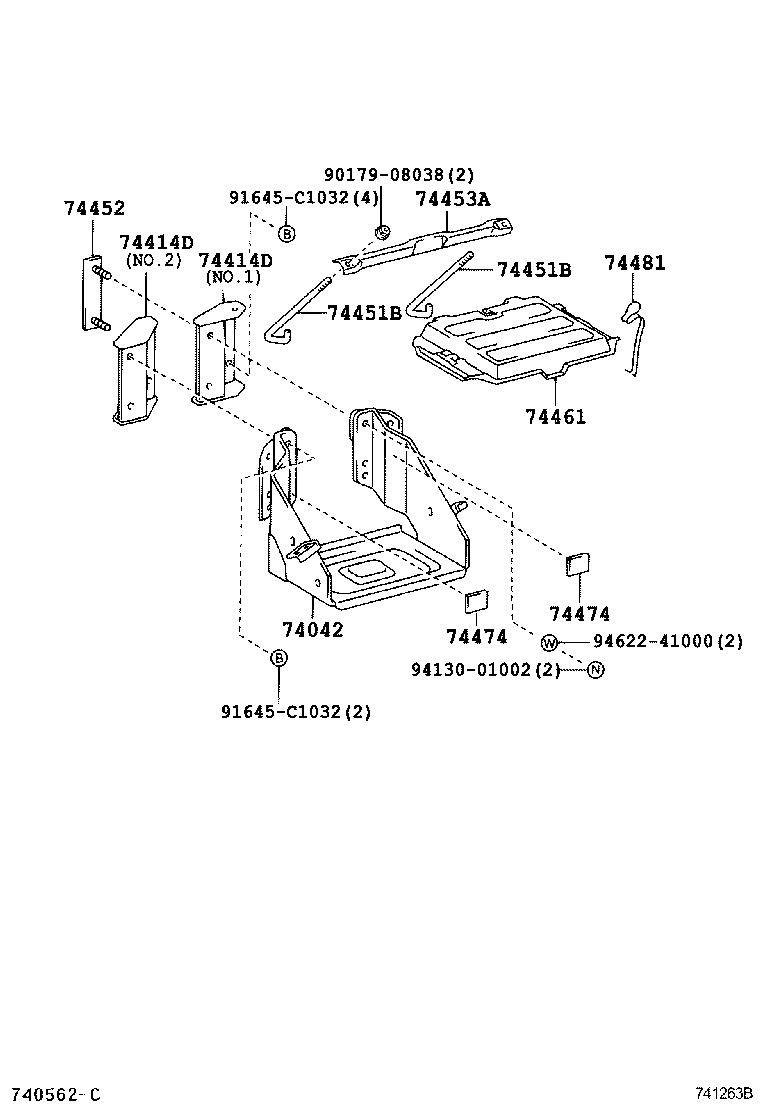 74453-0W010 BAR, BATTERY SET PLATE product image