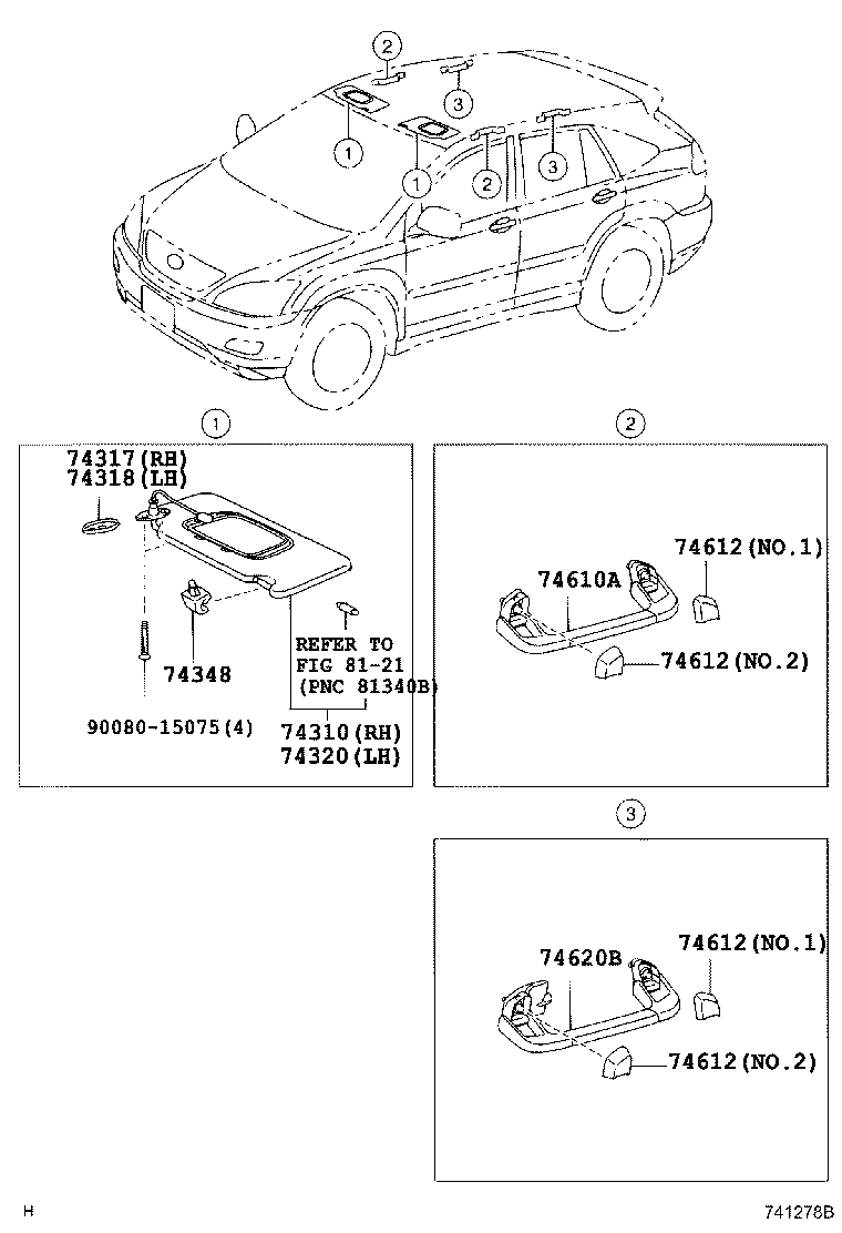 Toyota 74612-0E010-B0 COVER, ASSIST GRIP