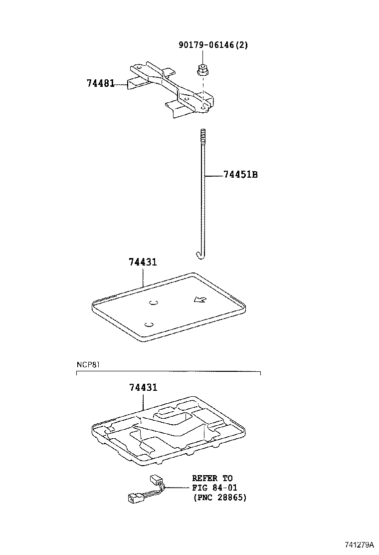 74404-52070 CLAMP, BATTERY HOLD DOWN product image