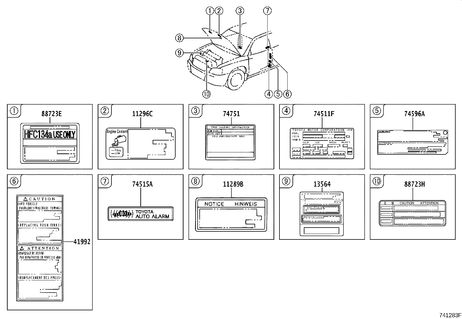 42661-48360 LABEL, TIRE PRESSURE INFORMATION product image