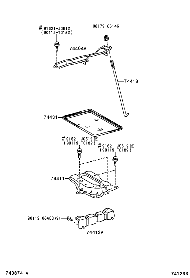 74404-12440 CLAMP SUB-ASSY, BATTERY product image