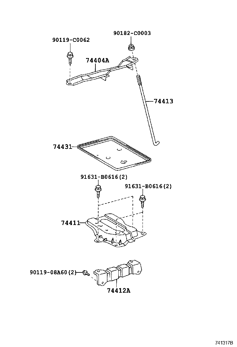74431-02130 TRAY, BATTERY product image