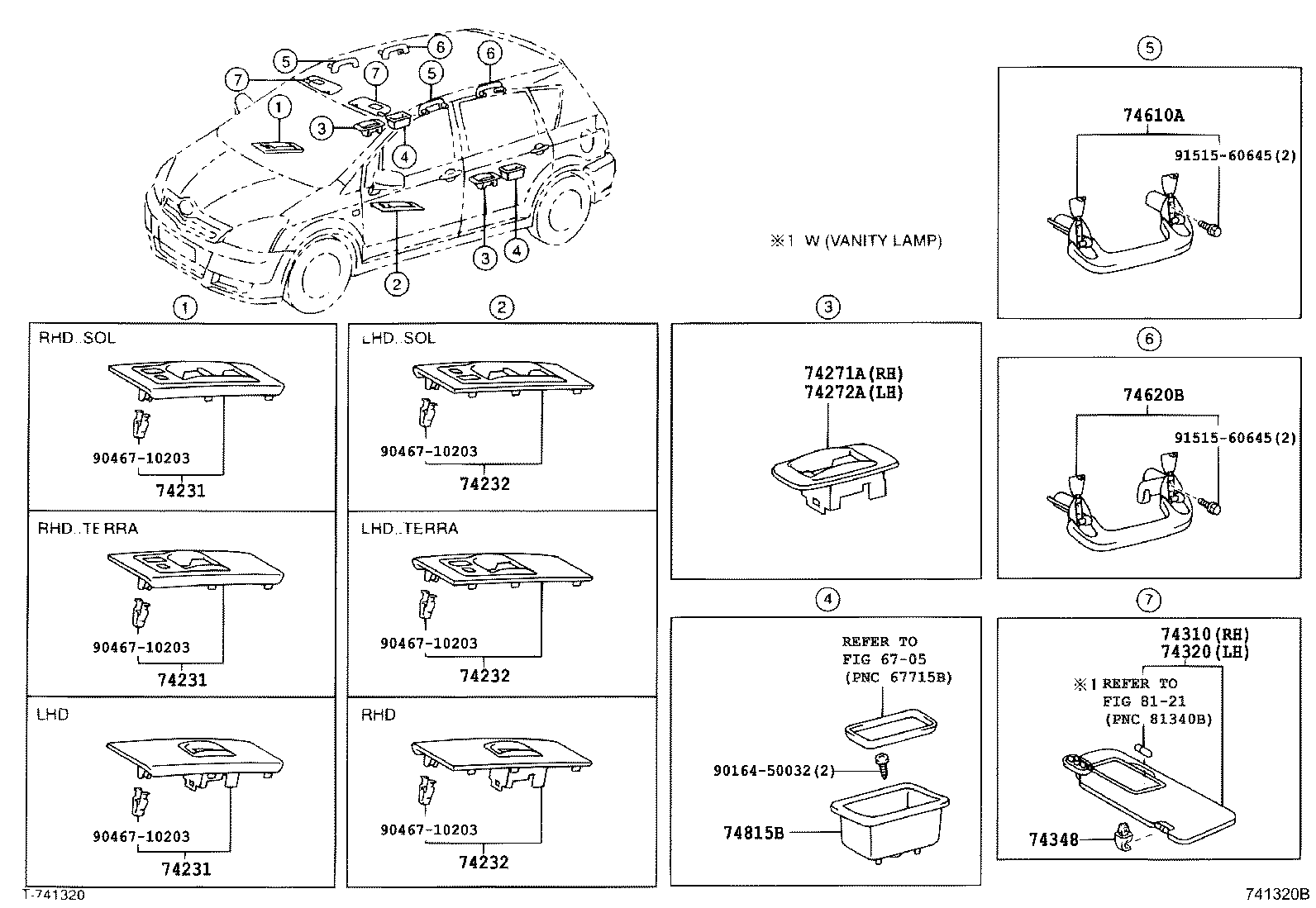 74232-0F010-B0 PANEL, FRONT ARMREST BASE, UPPER LH product image