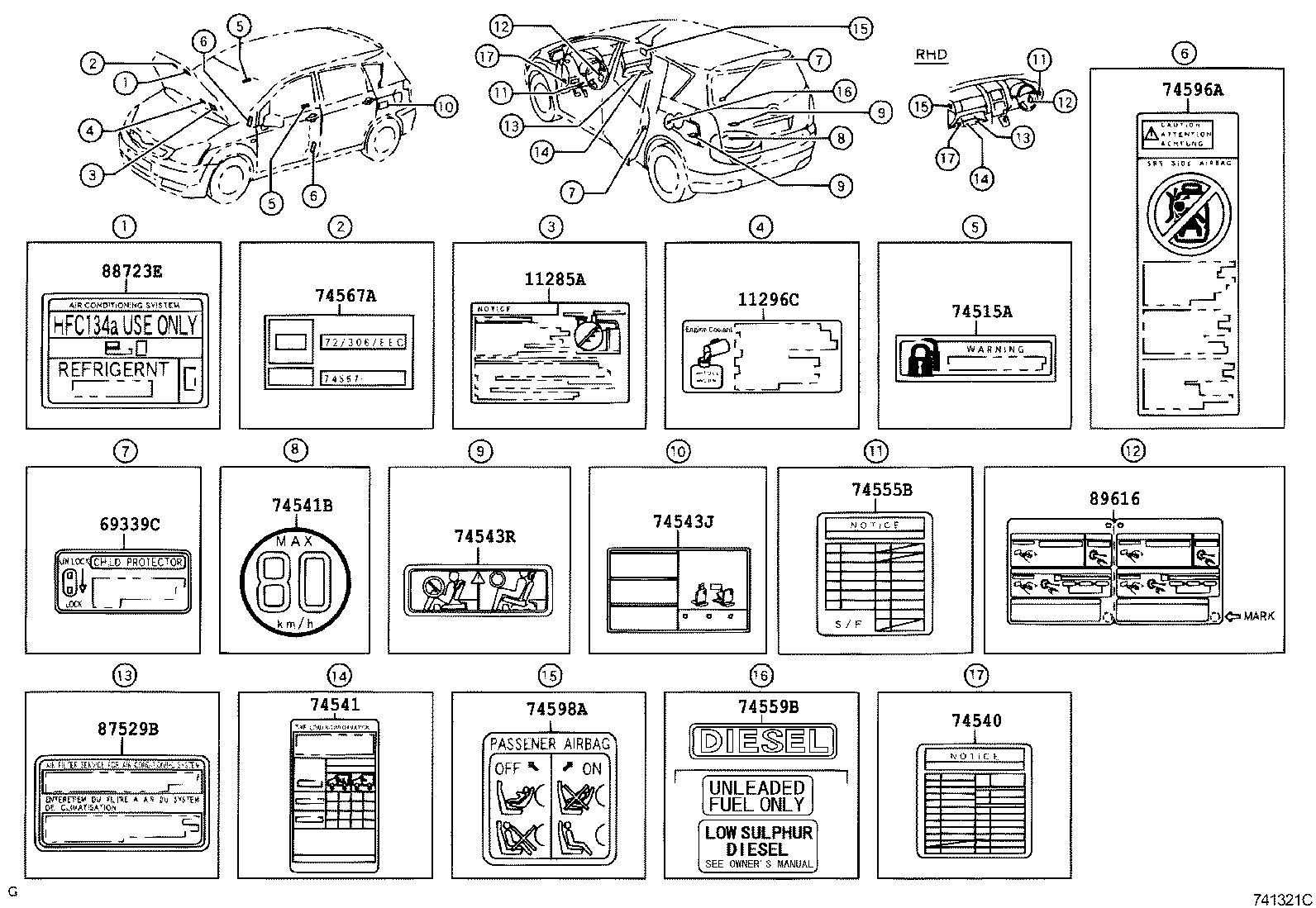 11285-0R010 LABEL, COOLANT SYSTEM NOTICE product image