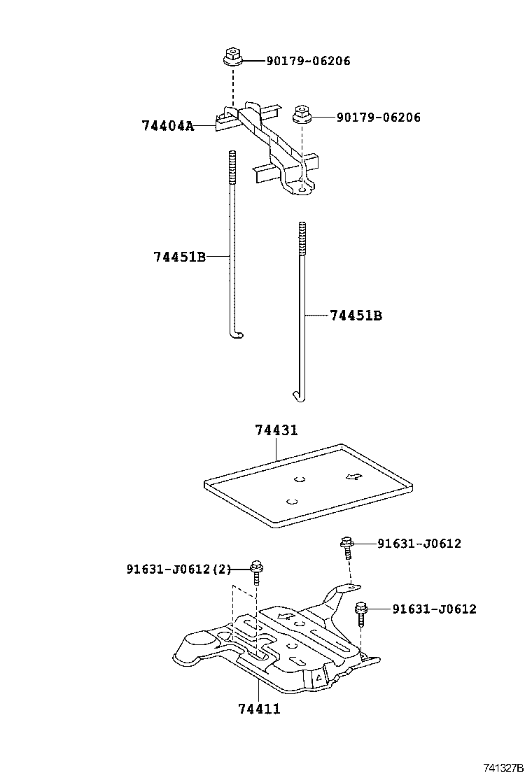 Toyota 74431-52040 TRAY, BATTERY