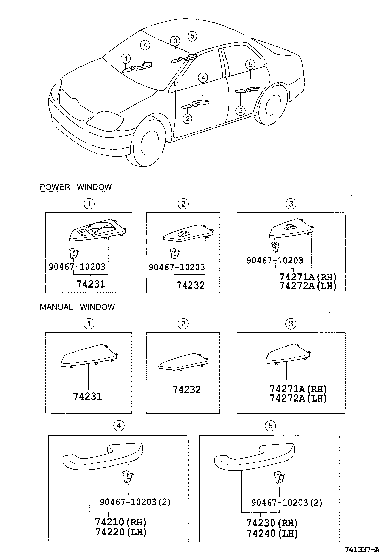 74232-12380 PANEL, FRONT ARMREST BASE, UPPER LH product image
