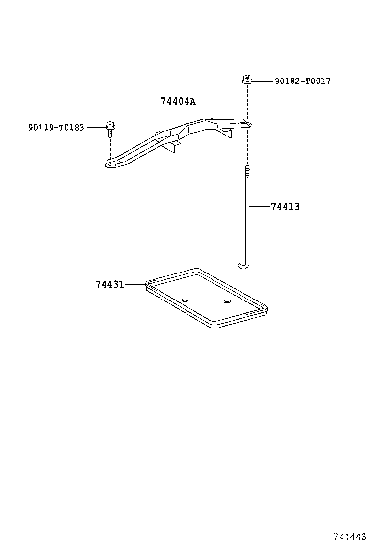 74451-0K050 BOLT, BATTERY CLAMP product image