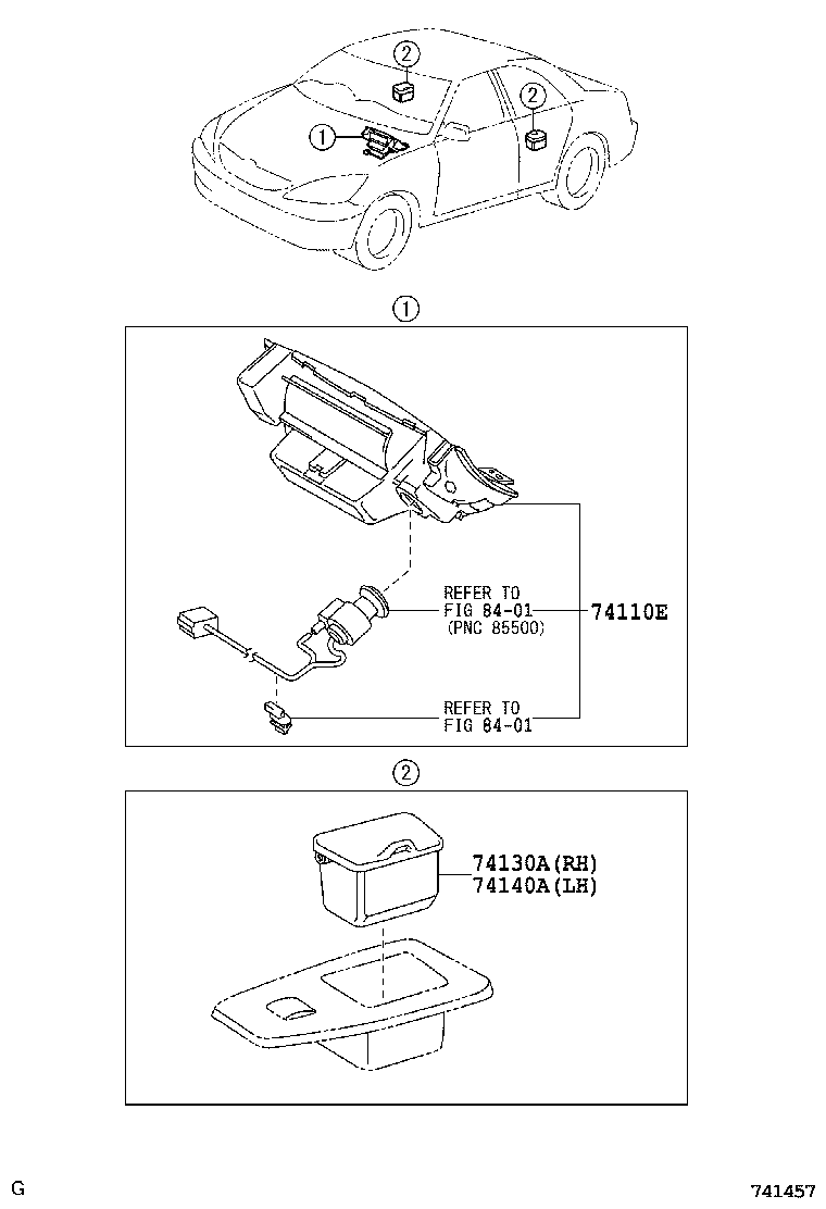 74110-33230 RECEPTACLE ASSY, FRONT ASH product image