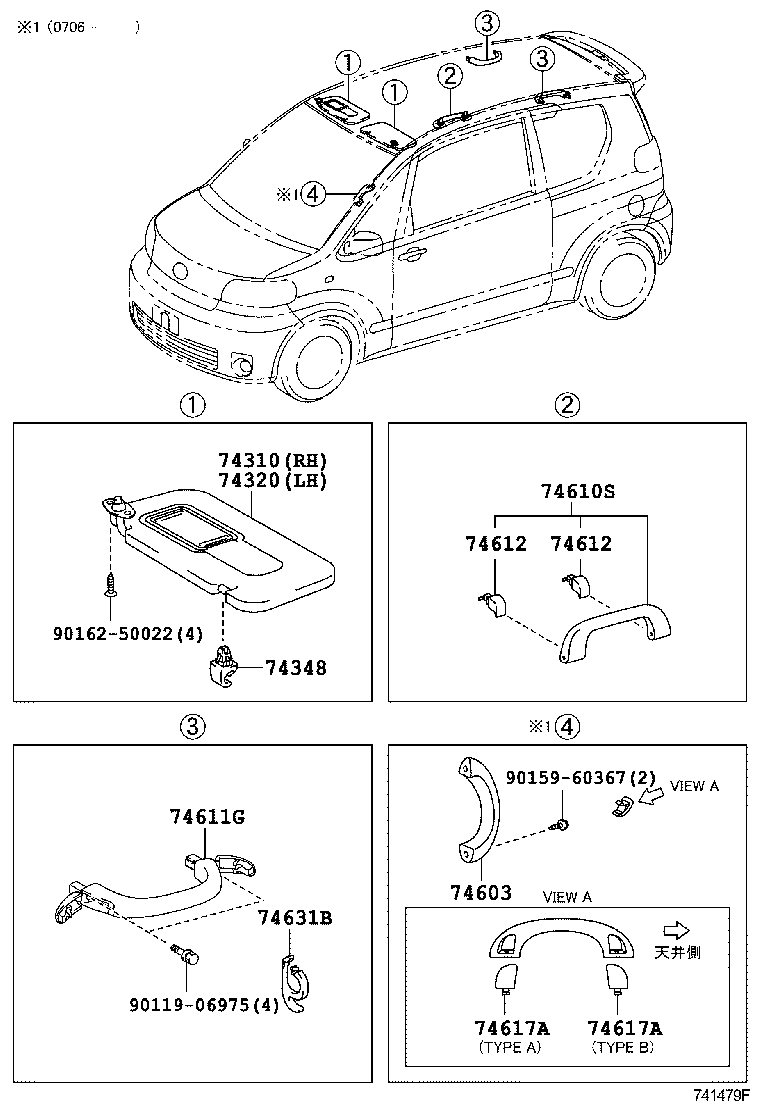 74231-52280 PANEL, FRONT ARMREST BASE, UPPER RH product image