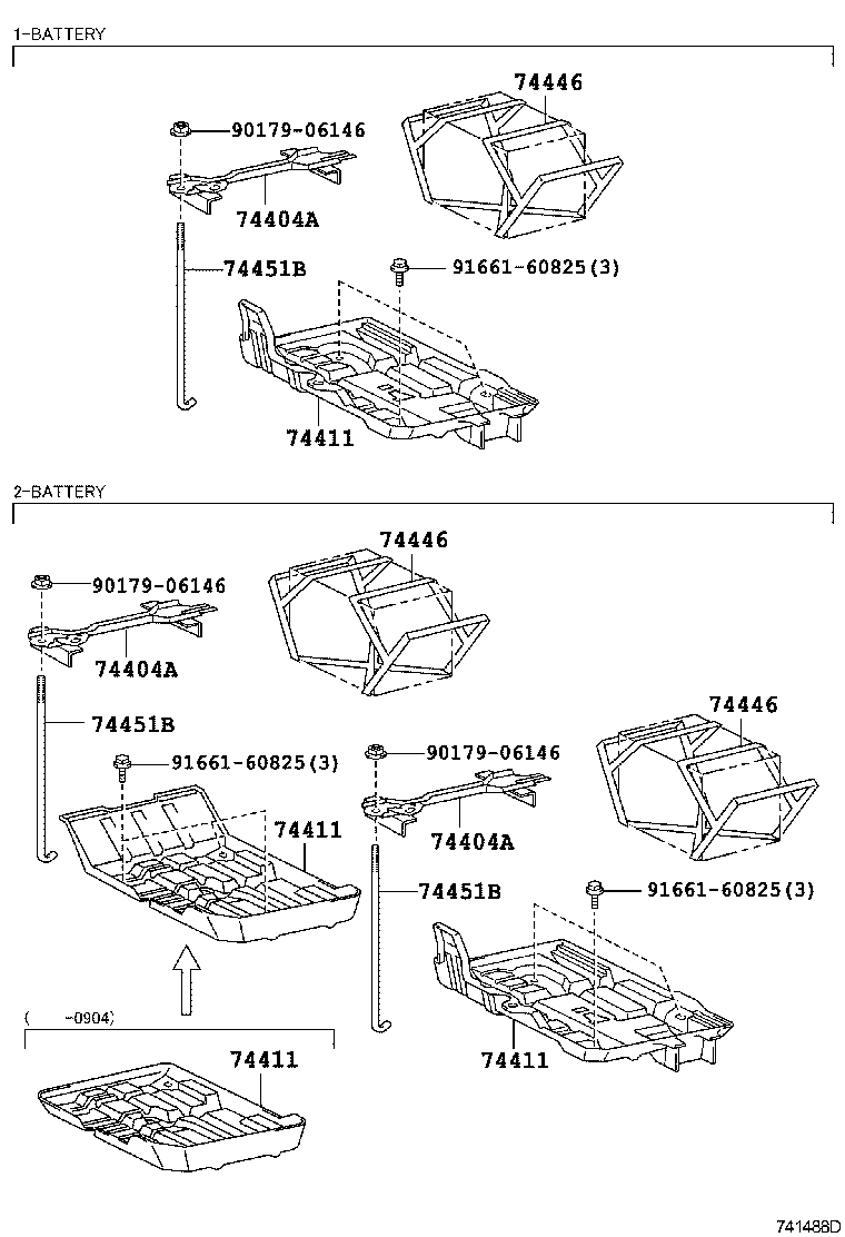 Toyota 74411-26130 CARRIER, BATTERY