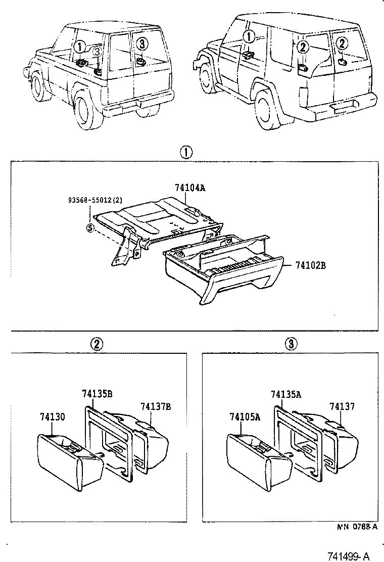 74102-60040-06 BOX SUB-ASSY, FRONT ASH RECEPTACLE product image