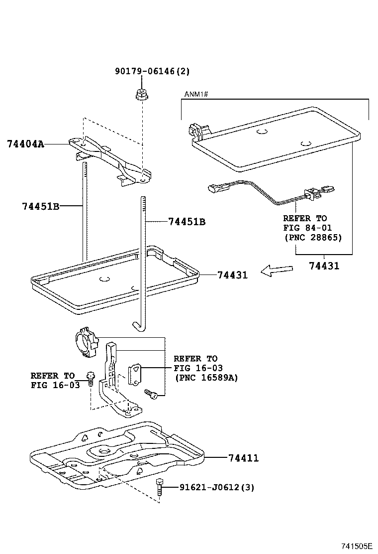 74451-44010 BOLT, BATTERY CLAMP product image