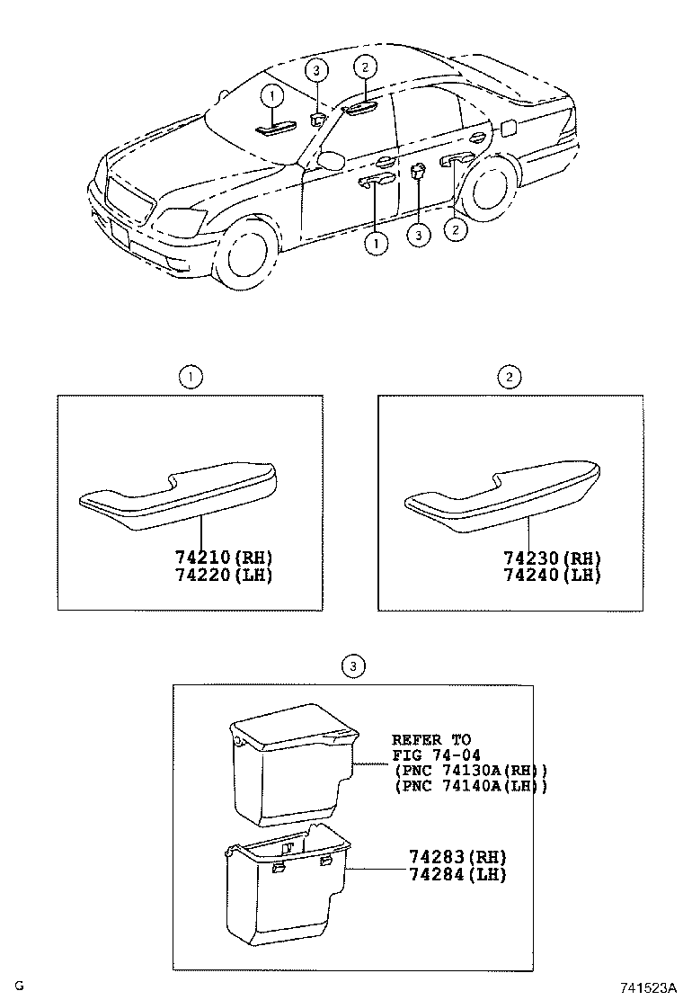 74283-30010 COVER, REAR DOOR ARMREST BASE, LOWER RH product image