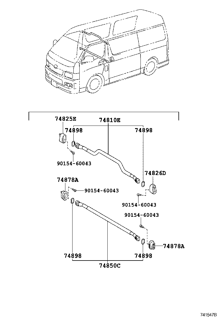 74825-26040-B0 BRACKET, SEPARATOR, RH product image
