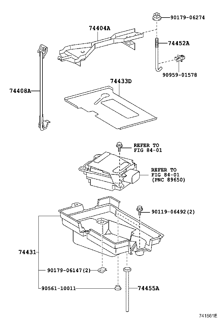 74431-30190 TRAY, BATTERY product image