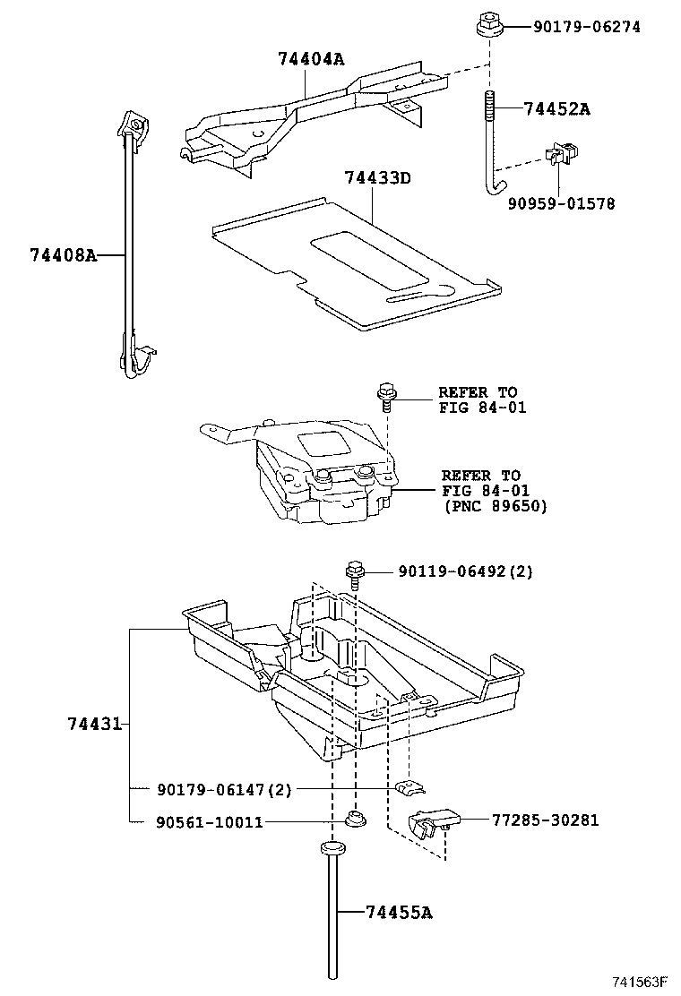 74431-30190 TRAY, BATTERY product image