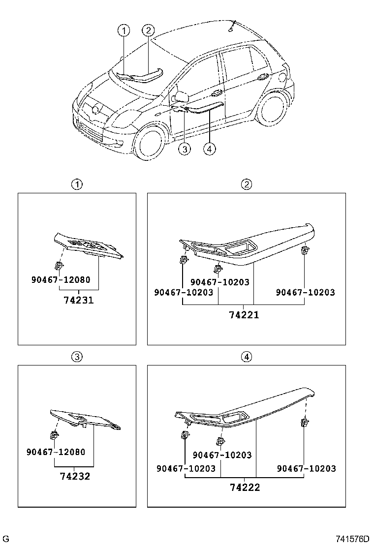 74232-52220-E0 PANEL, FRONT ARMREST BASE, UPPER LH product image