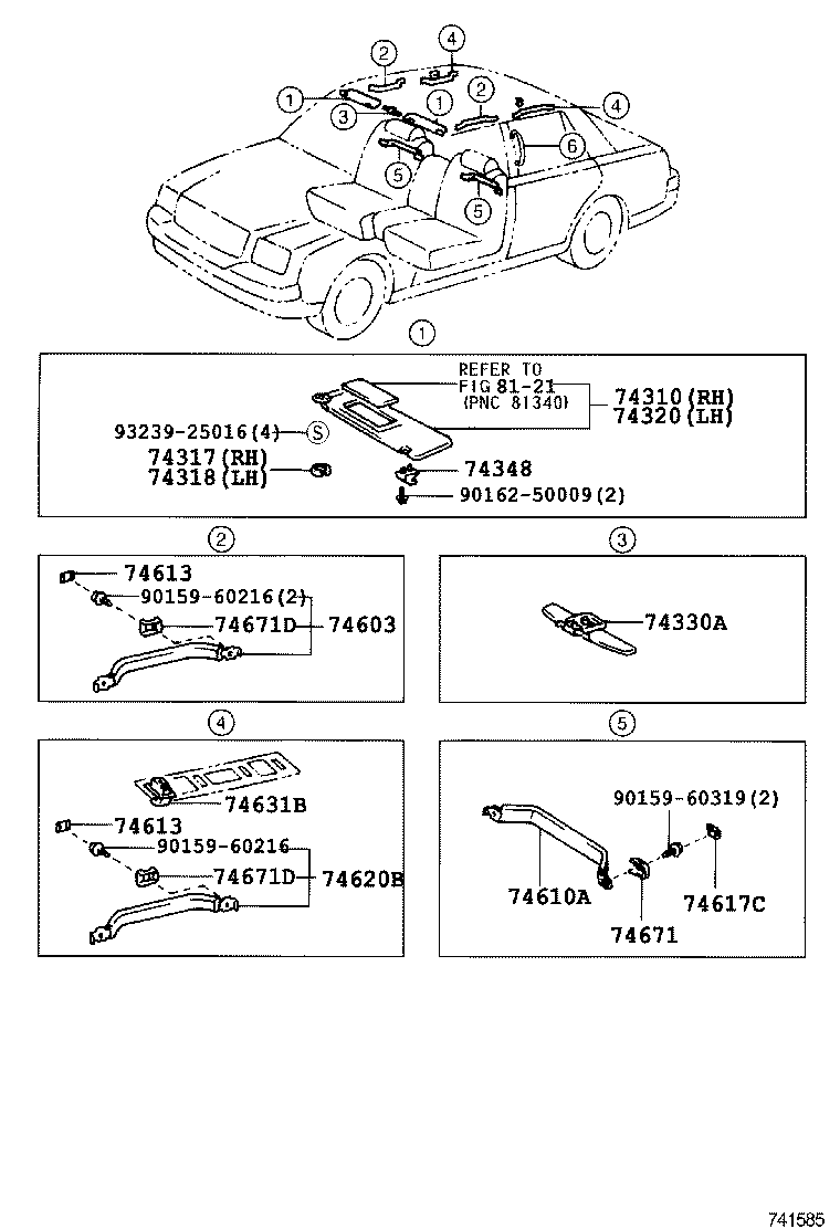 74201-40020 PANEL SUB-ASSY, FRONT ARMREST BASE, UPPER RH product image