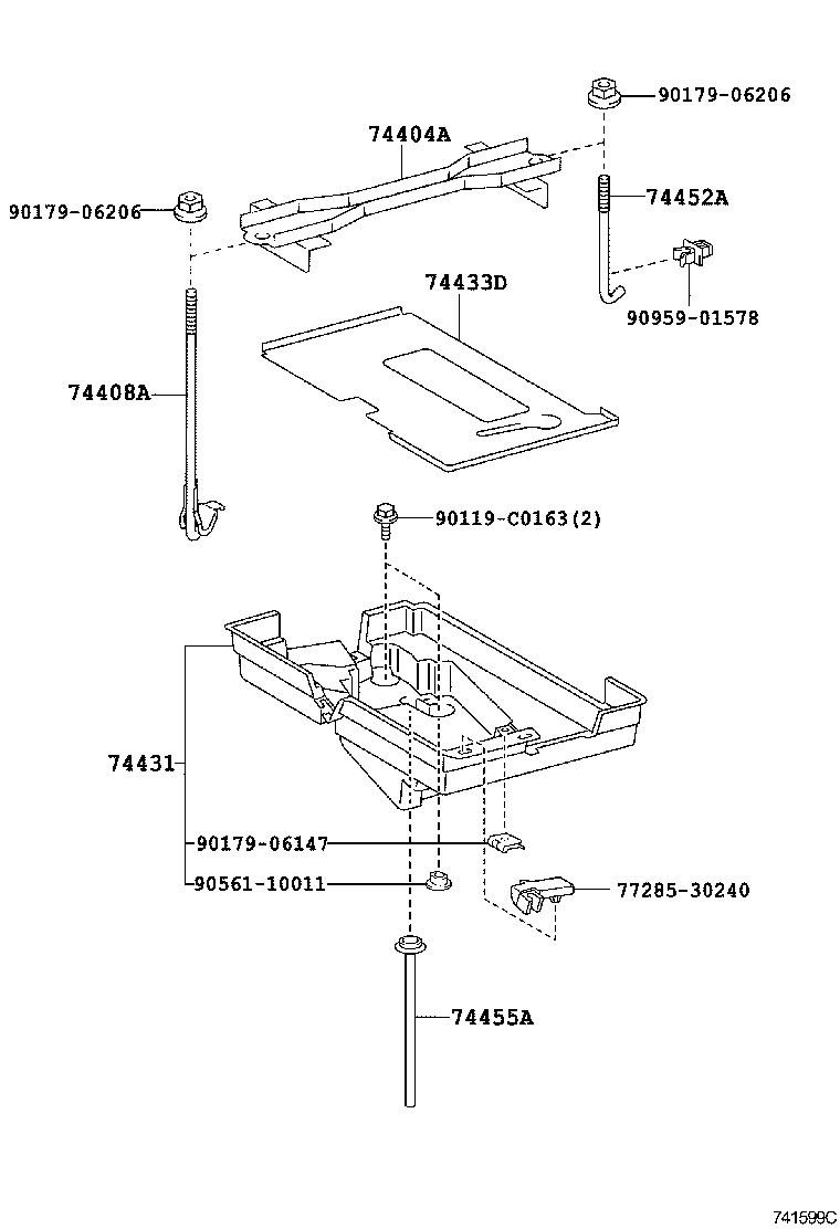 74431-30201 TRAY, BATTERY product image