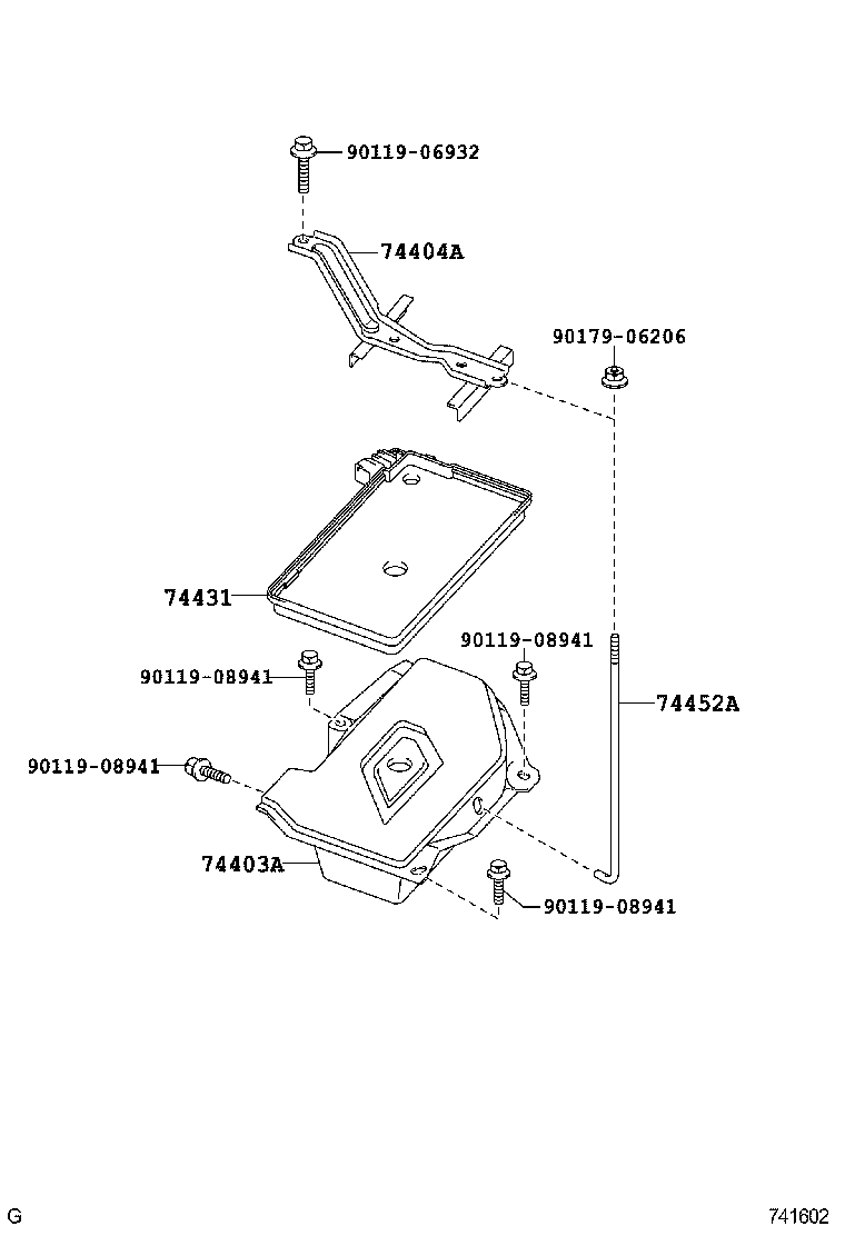 74404-48060 CLAMP SUB-ASSY, BATTERY product image
