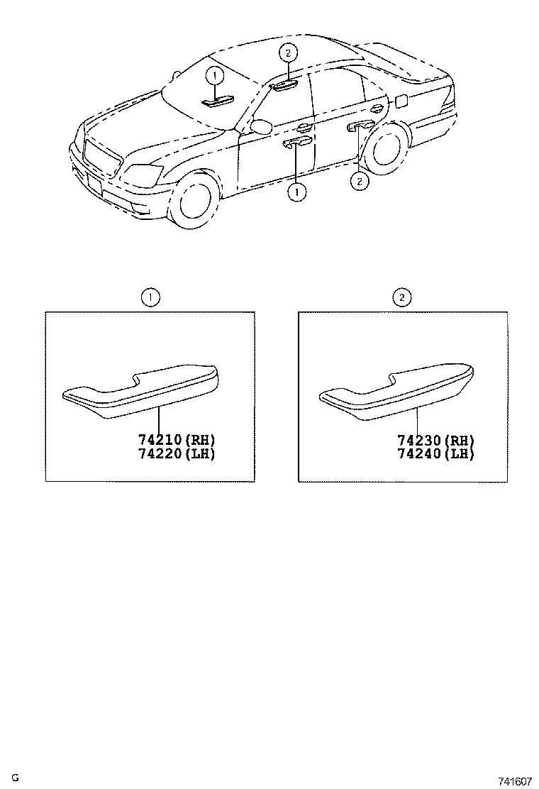 74260-0N010-C0 ARMREST ASSY, REAR, LH product image