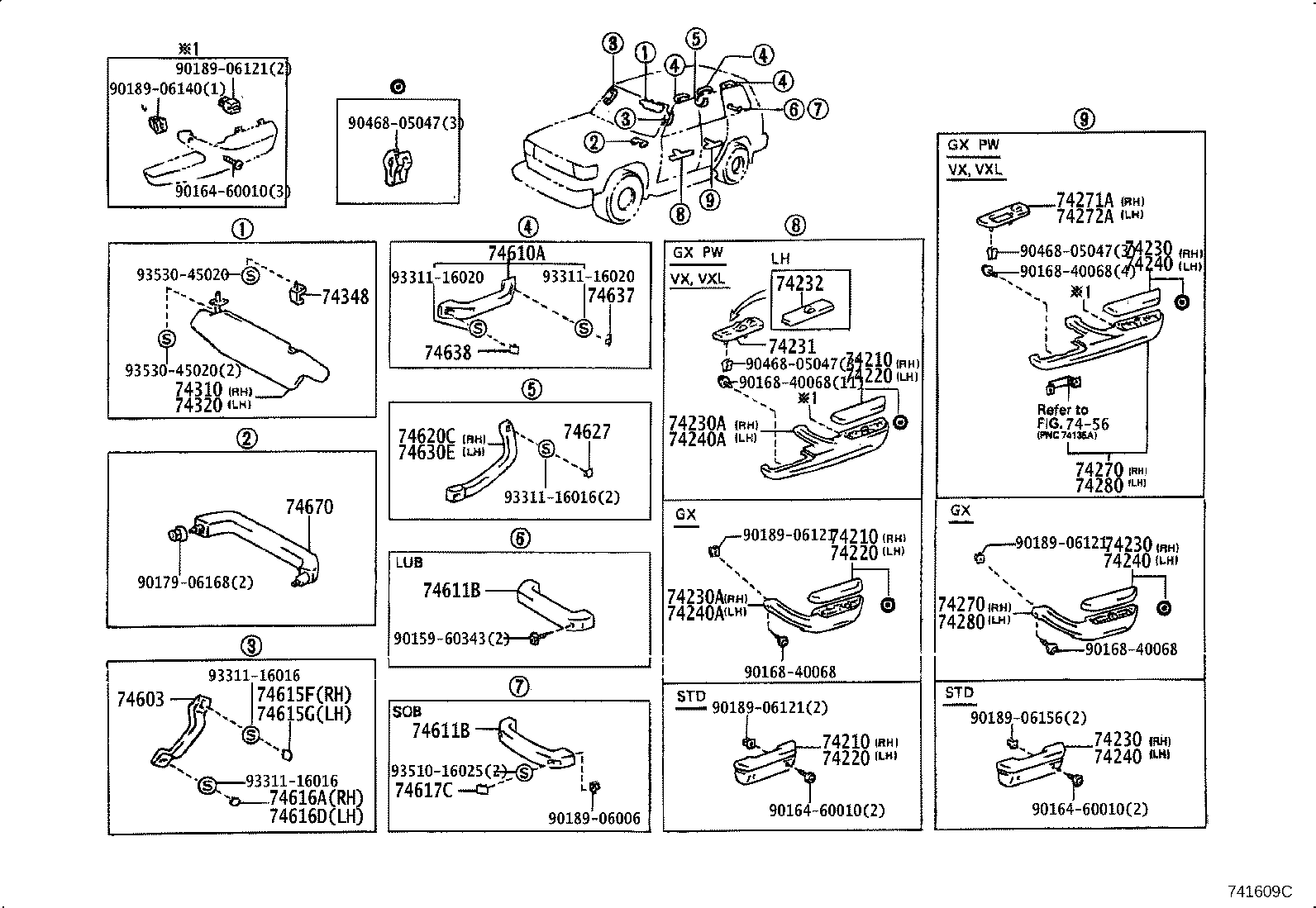 74220-60080-A0 ARMREST ASSY, FRONT, LH product image