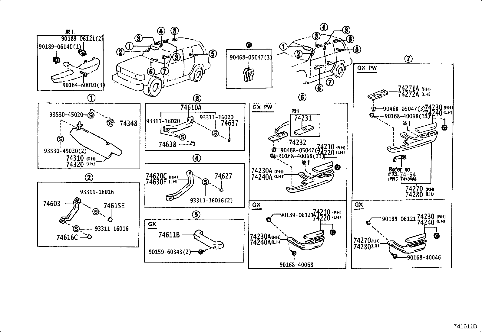 Toyota 74348-60010-03 HOLDER, VISOR