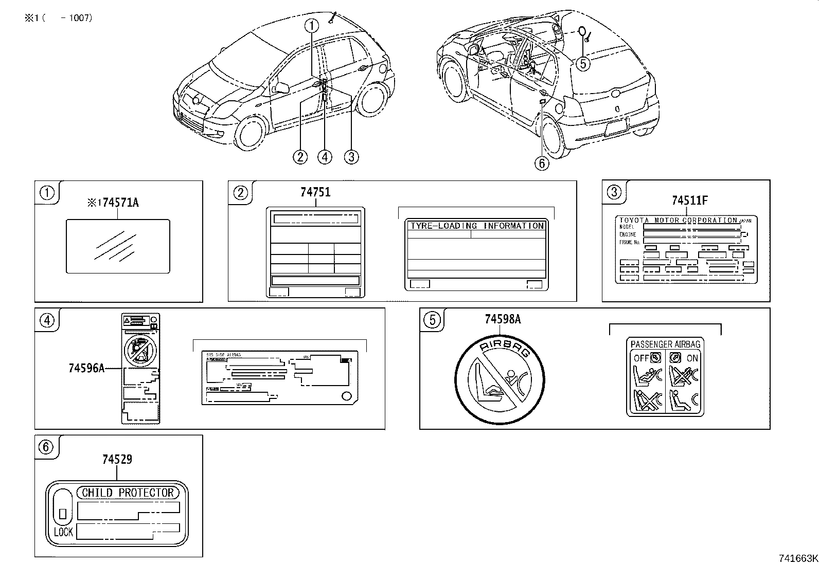 42661-52630 LABEL, TIRE PRESSURE INFORMATION product image