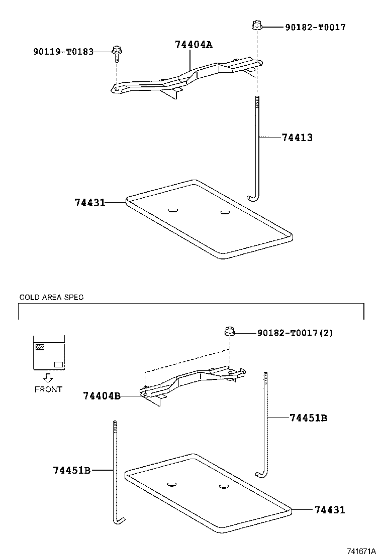 74431-04050 TRAY, BATTERY product image