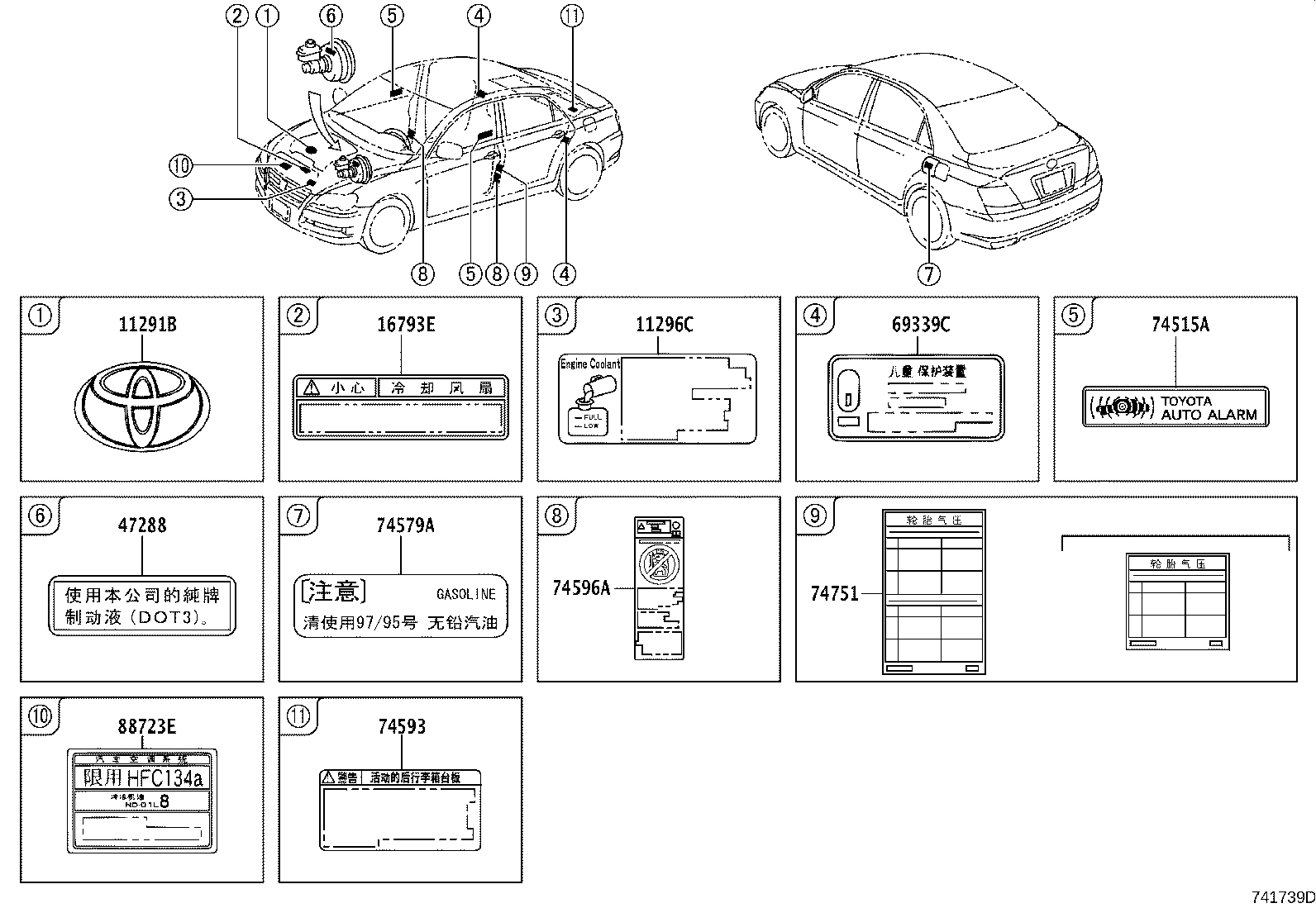 42661-0P010 LABEL, TIRE PRESSURE INFORMATION product image