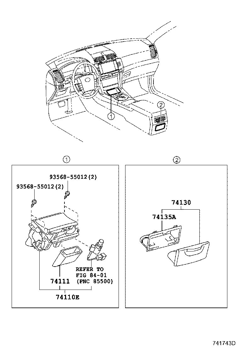 74110-0P030-B0 RECEPTACLE ASSY, FRONT ASH product image