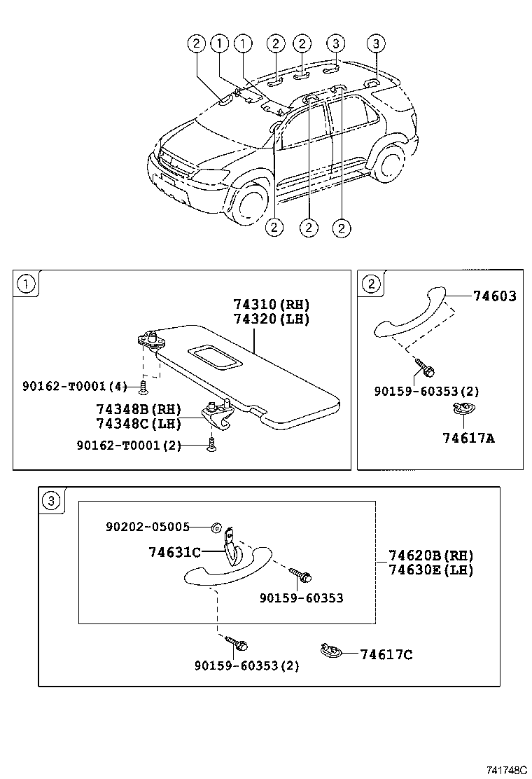 74231-0K400 PANEL, FRONT ARMREST BASE, UPPER RH product image