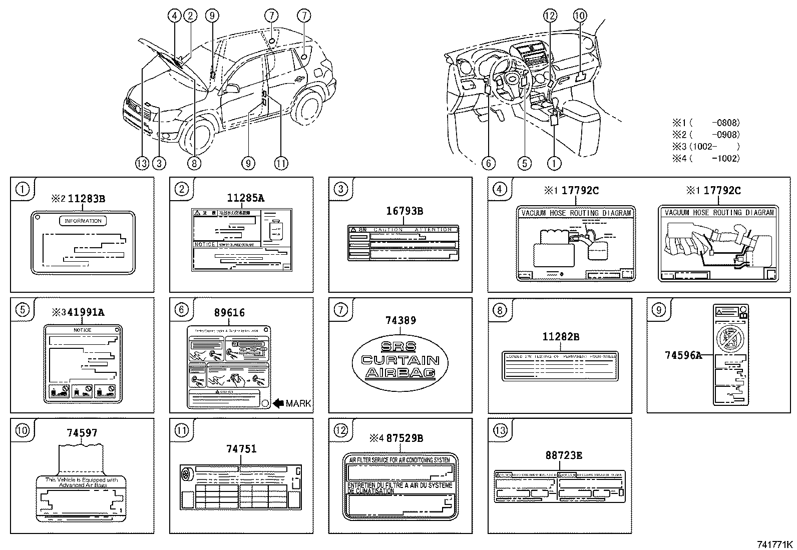 Toyota 11285-28010 LABEL, COOLANT SYSTEM NOTICE