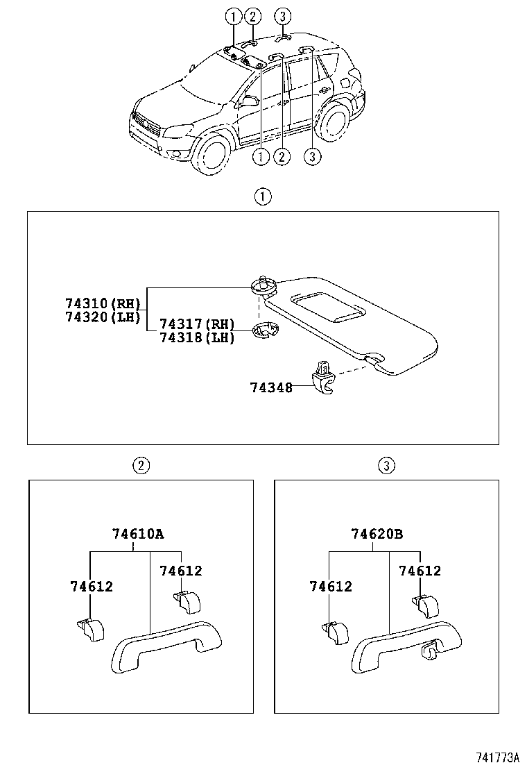 Toyota 74348-12040-E4 HOLDER, VISOR