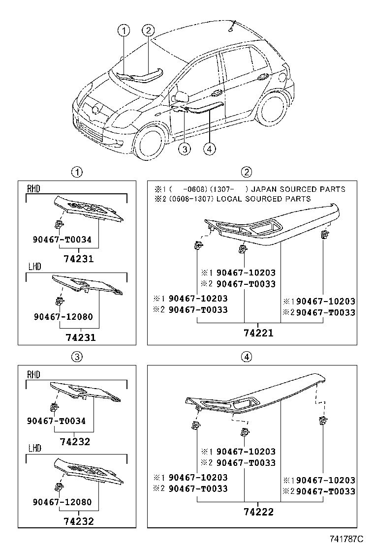 74610-0D050 GRIP SUB-ASSY, ASSIST product image
